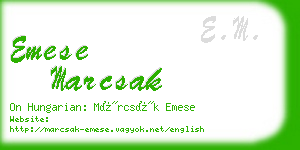 emese marcsak business card